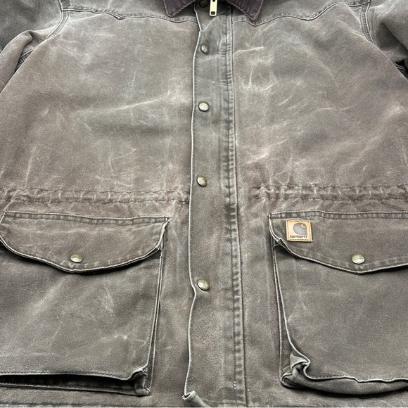 Carhartt C52 CH2 Canvas Blanket Lined Used Jacket Men's 3XL Brown Work Jacket - Picture 10 of 16